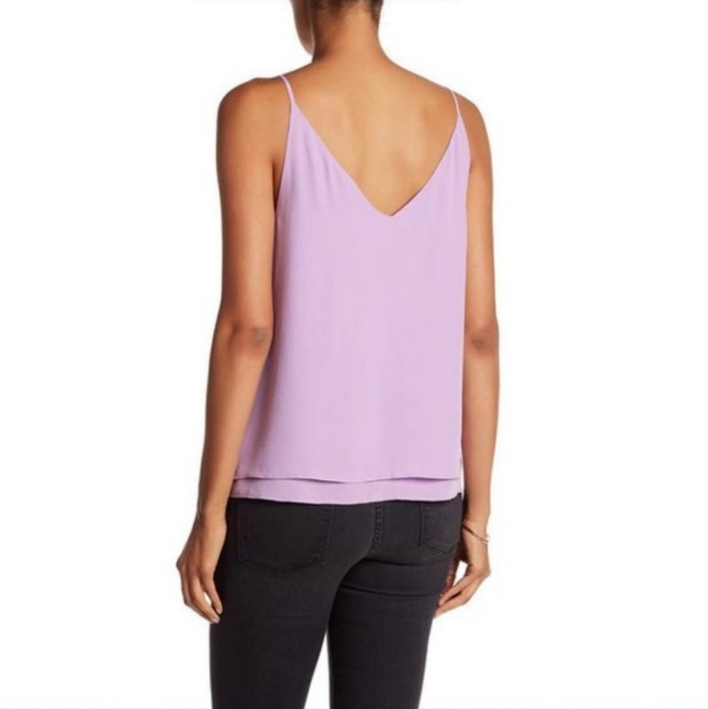 Joie Silk Split Tank Top - Light Lavender - Picture 2 of 8